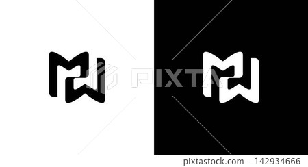 Modern and unique letter MW initials logo design Modern and unique letter MW initials logo design 142934666