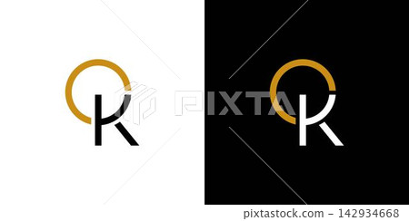 Modern and unique OK letter logo design Modern and unique OK letter logo design 142934668