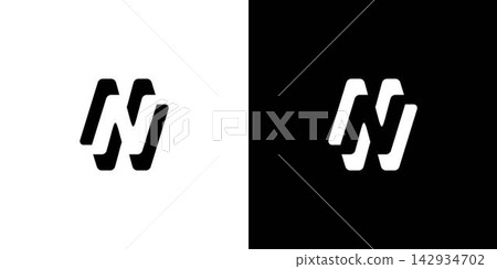 Modern and modern letter N initials logo design Modern and modern letter N initials logo design 142934702