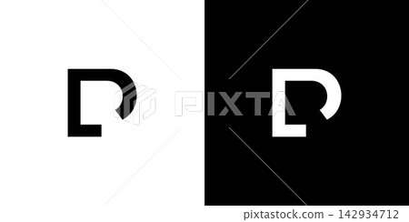 Modern and unique letter PR initials logo design 142934712