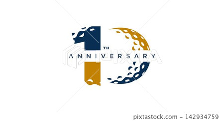 Modern and attractive logo design for a 10th anniversary golf event Modern and attractive logo design for a 10th anniversary golf event 142934759