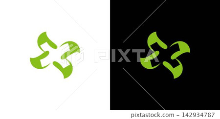 Unique and natural X leaf logo design Unique and natural X leaf logo design 142934787