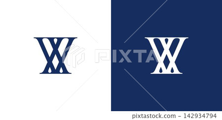 Unique and strong letter VX initials logo design Unique and strong letter VX initials logo design 142934794