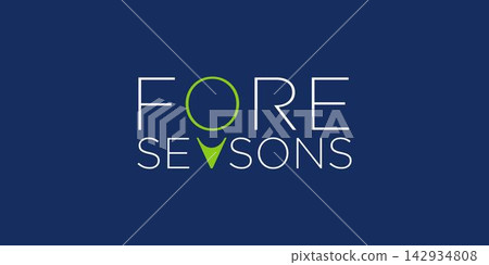 Unique and modern Fore seasons Golf logo design Unique and modern Fore seasons Golf logo design 142934808