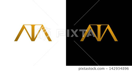 Luxury and modern letter TM initials logo design Luxury and modern letter TM initials logo design 142934896