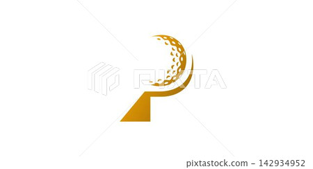 Luxury and modern P golf logo design Luxury and modern P golf logo design 142934952