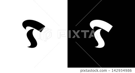 Unique and strong T initials abstract logo design Unique and strong T initials abstract logo design 142934986