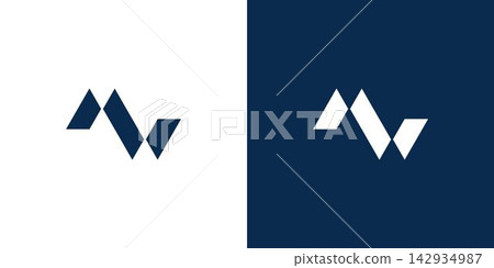 Simple and modern letter MW initials logo design Simple and modern letter MW initials logo design 142934987