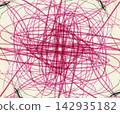 Abstract Pink Scribble Drawing on Textured Paper Creative Chaotic Artistic Background Pattern Design 142935182