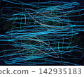 Abstract Digital Art Featuring Vibrant Blue And White Scribble Lines On A Dark Background Texture 142935183