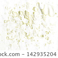 Abstract Brown Coffee Stains And Splatters Isolated On A Clean White Background For Creative Design 142935204