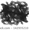 Abstract Gray Watercolor Texture Background with Soft Brush Strokes and Artistic Paper Grain Effect 142935210