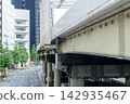 Elevated structure and bridge piers of the Tokyo Expressway KK Line, near Ginza Horai Bridge 142935467