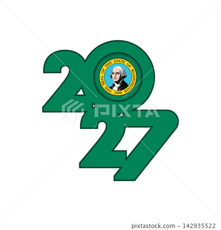 2027 banner with Washington State flag inside. 2027 banner with Washington State flag inside. 142935522
