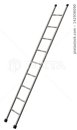 This cut out shows a ladder standing vertically on a clear background. It is designed in 3D with a simple structure. The ladder appears isolated and ready for use This cut out shows a ladder standing vertically on a clear background. It is designed in 3D with a simple structure. The ladder appears isolated and ready for use 142936090