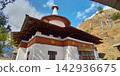 The historic Buddhist temple of Kichu Lhakhang in Paro, Bhutan, and the blue sky. 142936675