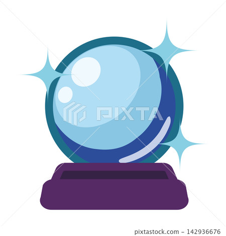 Simple crystal ball icon 142936676