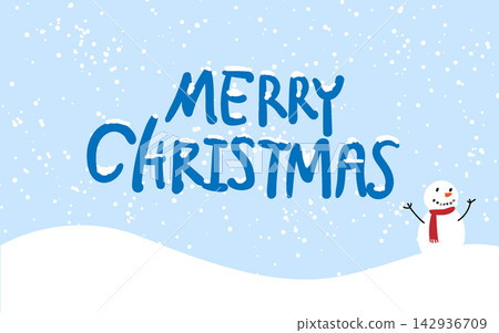 Merry Christmas with Snowman Korean Calligraphy Lettering Merry Christmas with Snowman Korean Calligraphy Lettering 142936709