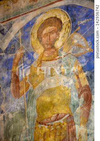 Interior of the Nekresi Monastery, ancient Georgian Orthodox monastic complex in the eastern region of Kakheti, Georgia Interior of the Nekresi Monastery, ancient Georgian Orthodox monastic complex in the eastern region of Kakheti, Georgia 142936742