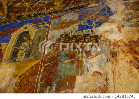 Interior of the Nekresi Monastery, ancient Georgian Orthodox monastic complex in the eastern region of Kakheti, Georgia Interior of the Nekresi Monastery, ancient Georgian Orthodox monastic complex in the eastern region of Kakheti, Georgia 142936743