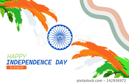 15th August, Indian Independence Day Banner Vector illustration. Template for background,Header design, card, poster with text inscription, Ashoka chakra wheel icon. 15th August, Indian Independence Day Banner Vector illustration. Template for background,Header design, card, poster with text inscription, Ashoka chakra wheel icon. 142936972