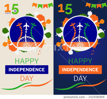 Set of India Independence Day cover design, Template for social media post, cover, banner,story book Set of India Independence Day cover design, Template for social media post, cover, banner,story book 142936984