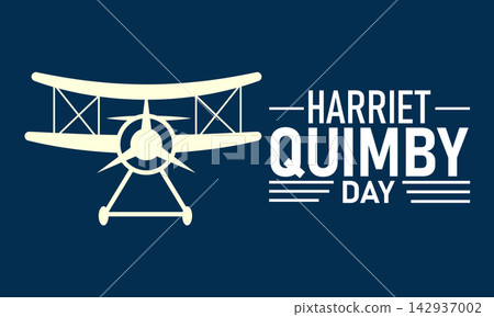 NATIONAL HARRIET QUIMBY DAY Banner Vector illustration. with fighter jet icon and celebrated in August . Perfect for banners, posters,card,background,Header design, social media. NATIONAL HARRIET QUIMBY DAY Banner Vector illustration. with fighter jet icon and celebrated in August . Perfect for banners, posters,card,background,Header design, social media. 142937002