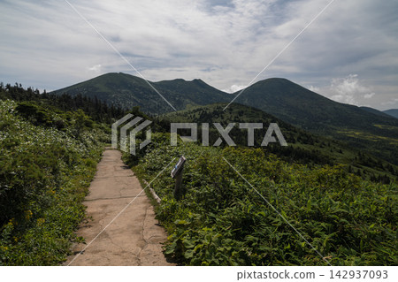 連接八甲田山間小徑的夏季山峰 連接八甲田山間小徑的夏季山峰 142937093