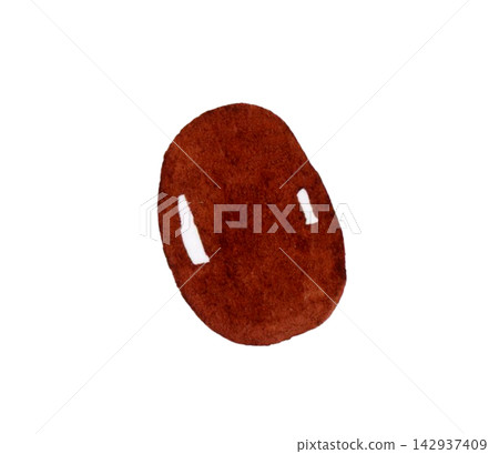 Adzuki beans (single item) - Hand-drawn watercolor illustration material Adzuki beans (single item) - Hand-drawn watercolor illustration material 142937409