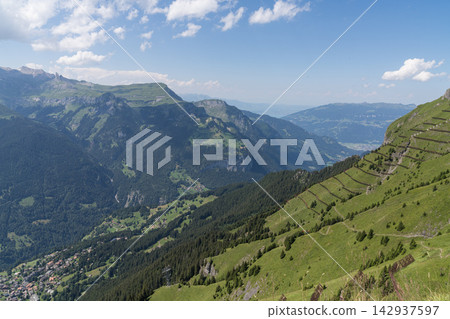 Grindelwald Valley as seen from Männlichen Grindelwald Valley as seen from Männlichen 142937597