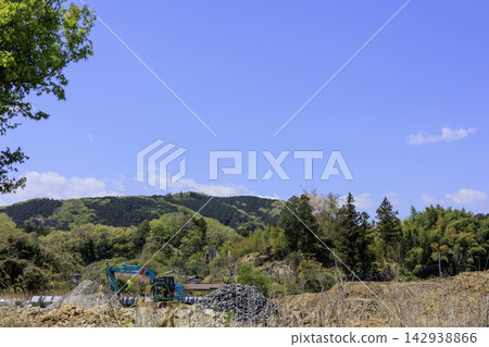 從栃木縣宇都宮市大矢町的和平觀音展望台上眺望大矢町的街景。 從栃木縣宇都宮市大矢町的和平觀音展望台上眺望大矢町的街景。 142938866