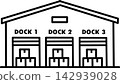 Logistics warehouse distribution center building with docks 142939028