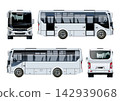 Vector urban passenger small bus mock-up 142939068