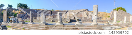 Panoramic View of Ancient Roman Theatre at Asclepion, Pergamon Panoramic View of Ancient Roman Theatre at Asclepion, Pergamon 142939702