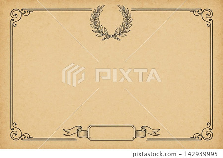 Poster, certificate, diplom karate . Old vintage paper texture background art design Poster, certificate, diplom karate . Old vintage paper texture background art design 142939995
