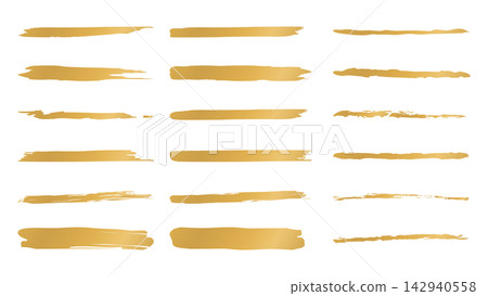 Brush stroke line Japanese style set Brush stroke line Japanese style set 142940558