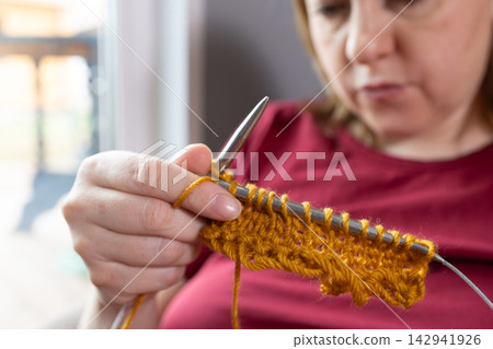 Focused knitting and personal time away from screens Focused knitting and personal time away from screens 142941926