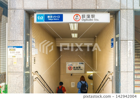 JR中央線荻窪站、東京Metro地鐵入口 JR中央線荻窪站、東京Metro地鐵入口 142942004