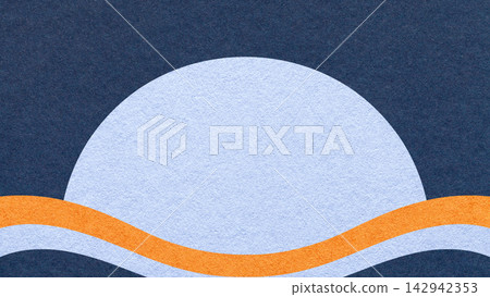Navy textured paper background with light blue semicircle for copy space and orange waves for banner, presentation Navy textured paper background with light blue semicircle for copy space and orange waves for banner, presentation 142942353