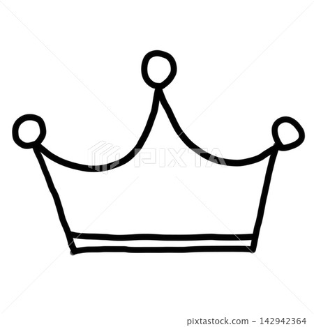 A simple, hand-drawn style crown 142942364