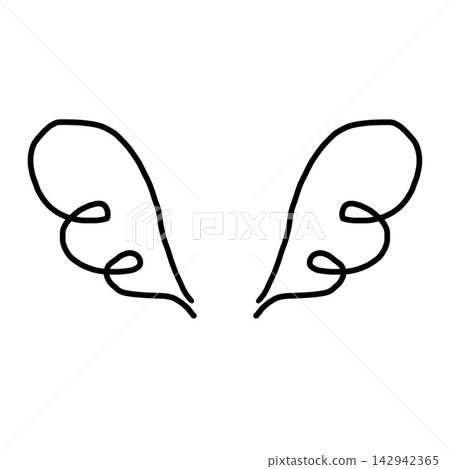 Simple, hand-drawn style feathers Simple, hand-drawn style feathers 142942365