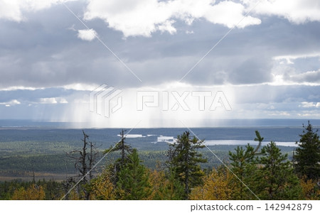 Breathtaking landscape with forest and lakes Breathtaking landscape with forest and lakes 142942879