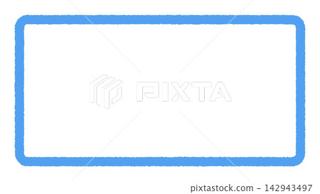 A horizontal frame with a blue hand-drawn border - a simple and cute rectangular illustration - 16:9 A horizontal frame with a blue hand-drawn border - a simple and cute rectangular illustration - 16:9 142943497