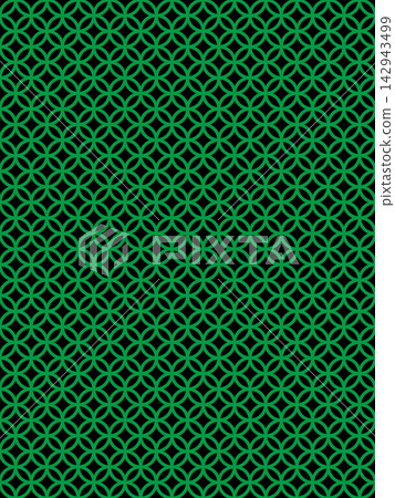 Green and black Shippo-tsunagi pattern background Green and black Shippo-tsunagi pattern background 142943499