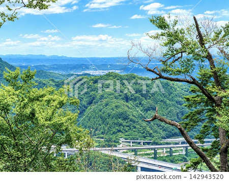 從高尾山眺望建王高速公路八王子樞紐站 從高尾山眺望建王高速公路八王子樞紐站 142943520