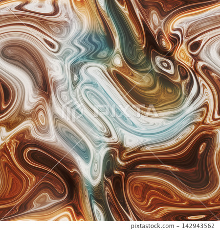 Warm Earthy Marble Swirls Seamless Pattern Fluid Art Texture 142943562