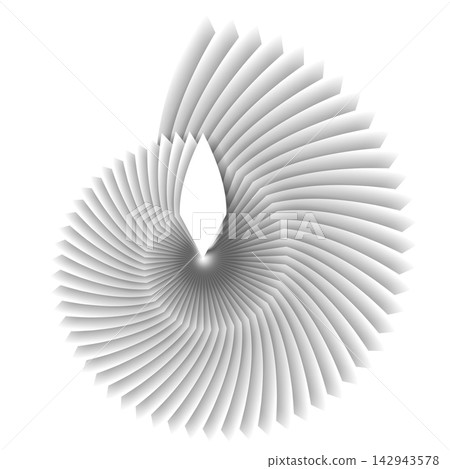 Geometric Spiral Flower 3D Optical Illusion Modern Abstract Design Geometric Spiral Flower 3D Optical Illusion Modern Abstract Design 142943578
