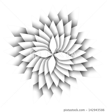 Dense Multi Layered 3D Paper Flower Origami Pinwheel Mandala Art Dense Multi Layered 3D Paper Flower Origami Pinwheel Mandala Art 142943586