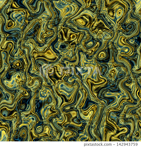 Golden Yellow And Deep Blue Fluid Marble Seamless Abstract Texture Golden Yellow And Deep Blue Fluid Marble Seamless Abstract Texture 142943759