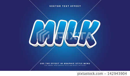 Editable text effect template, Milk 3D chrome Editable text effect template, Milk 3D chrome 142943904